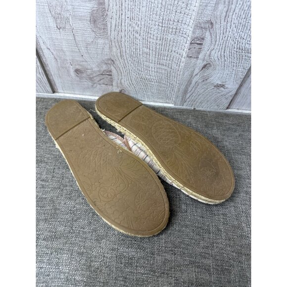 Maurices Womens Striped Espadrille Slip-On Shoes Size 7 Beige & Pink Canvas - Picture 7 of 7